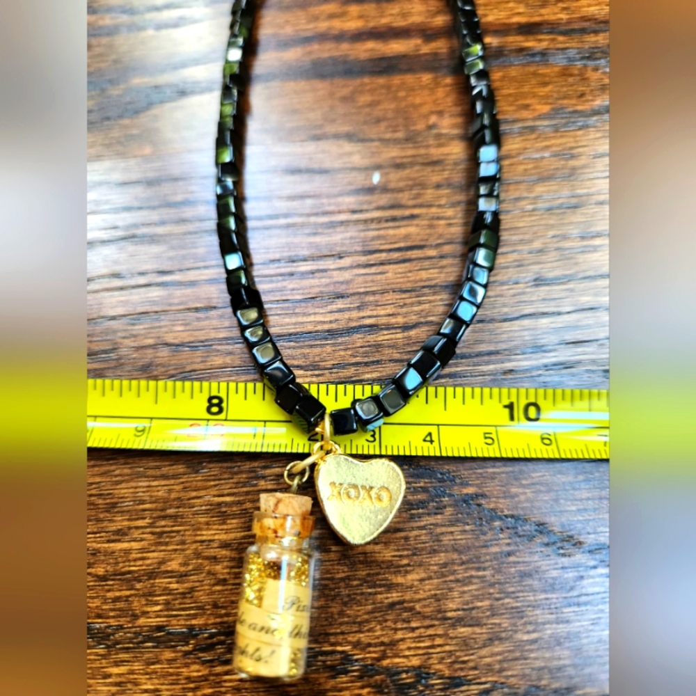 💛XOXO Handcasted Smarties Heart Charm & Pixie Dust Necklace -One Of A Kind🧚‍♀️ - Picture 6 of 15